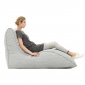 white lounger bean bag chair