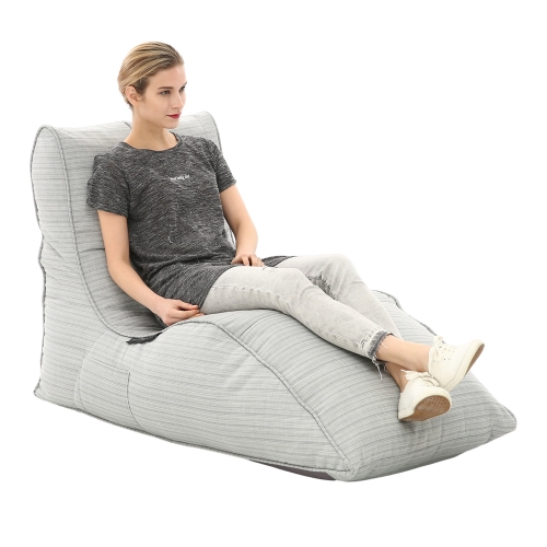 white lounger bean bag chair