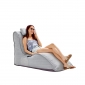 white lounger bean bag chair