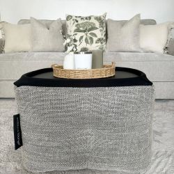 beige bean bag coffee table